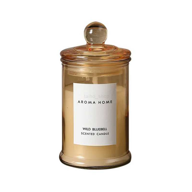 Ins Style Vintage Glass Jar Scented Candle Essential Oils Soy Wax Candle Aromatherapy Home Decoration Birthday Xmas GiftXJ240730