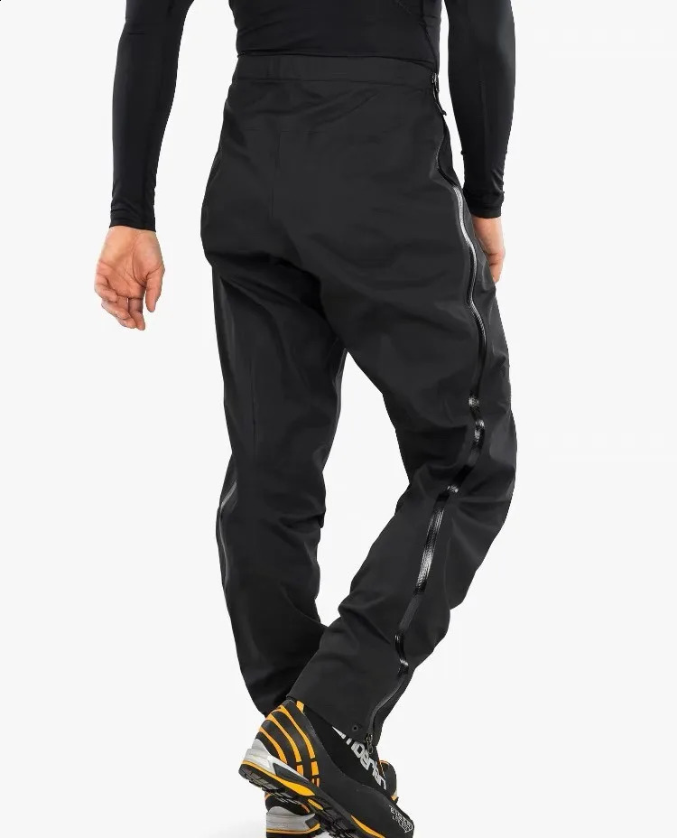 Beta lt Pant Mens Full Zip Hiking Pants Hard Shell Pants Outdoor Skiing Waterproof Abrasion Resistant Thin Lightweight 240722
