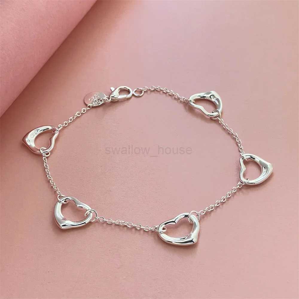 S925 sterling silver bracelet Exquisite five point star charm tassel womens fashion wedding party gifts jewelryW240730