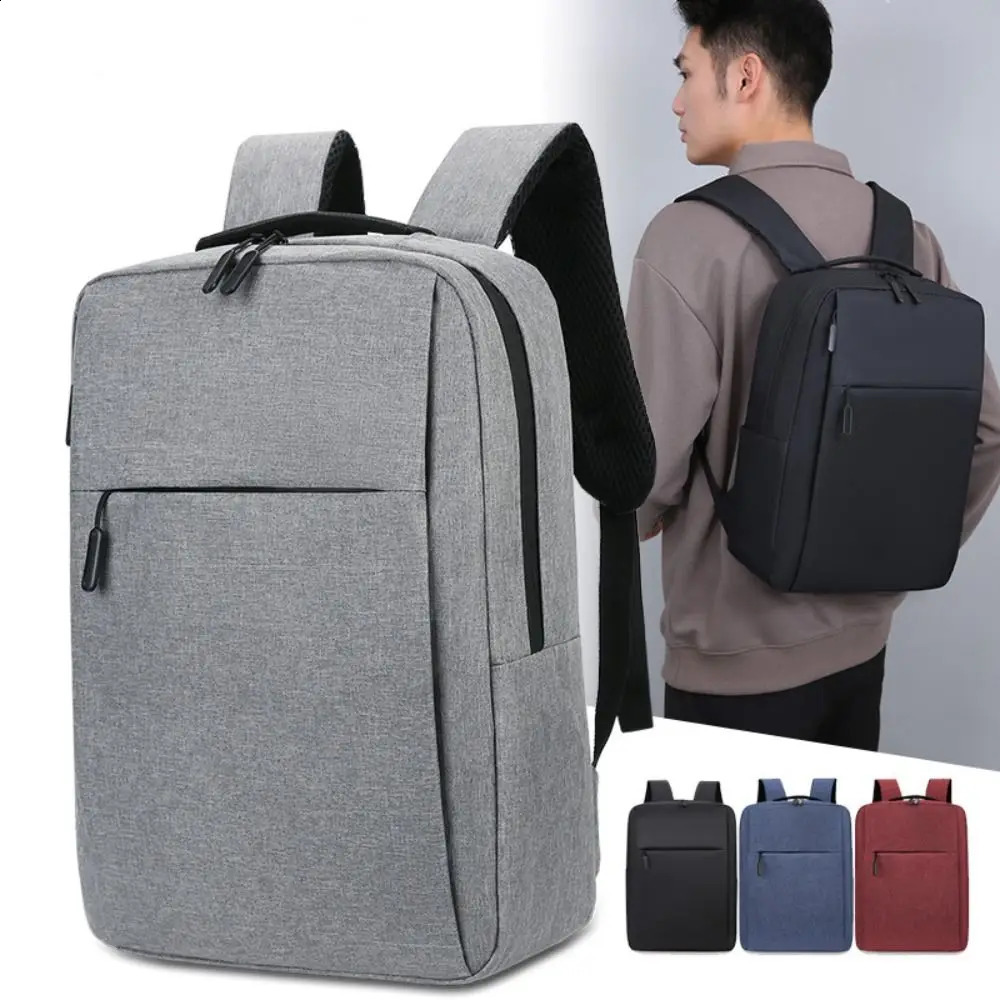 156 inches Versatile Backpack High Quality Oxford Cloth Black Grey Blue Red Business Rucksack Washable Computer Bag Unisex y240815