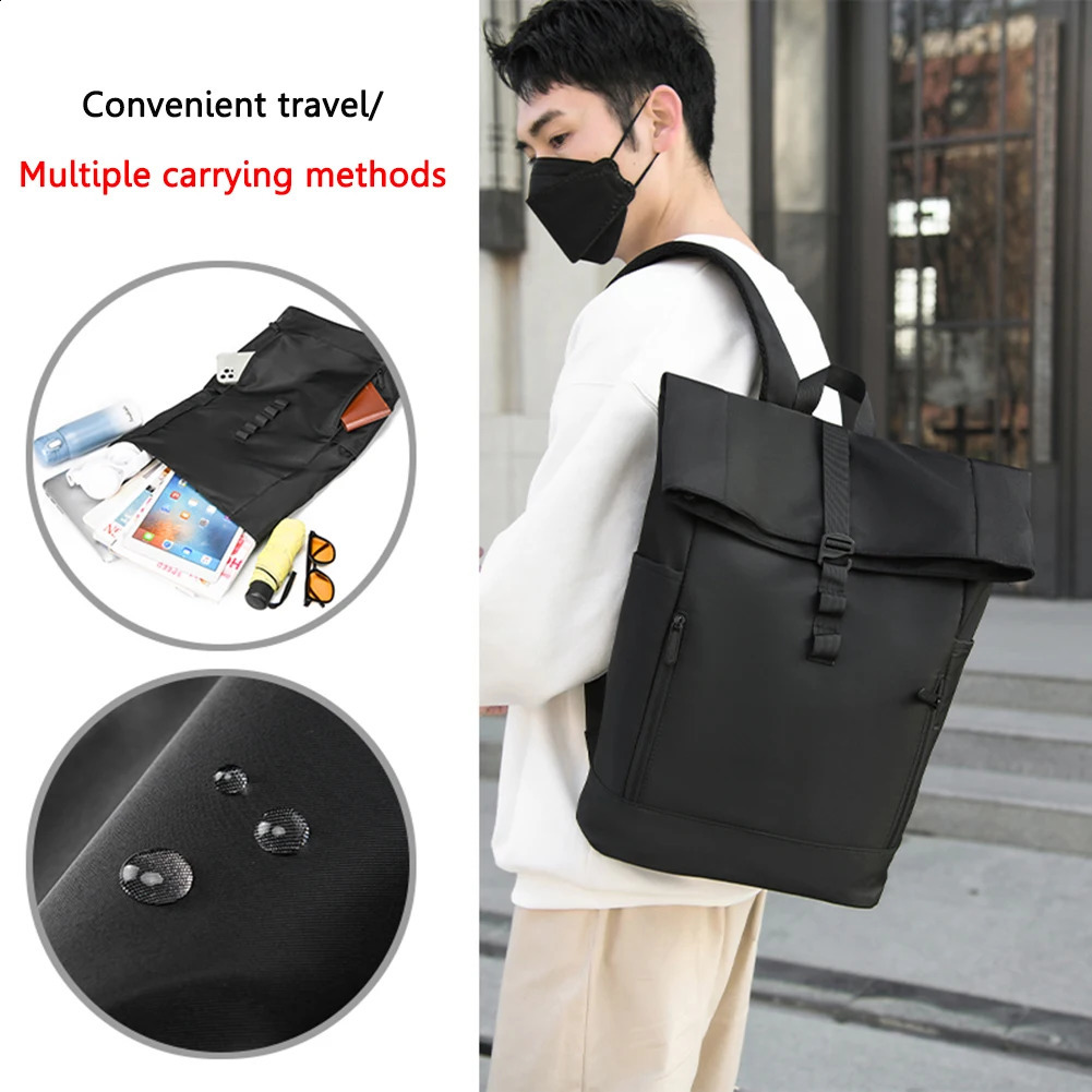 Mens laptop backpack breathable waterproof business large capacity wearresistant fitness 240730ZYl