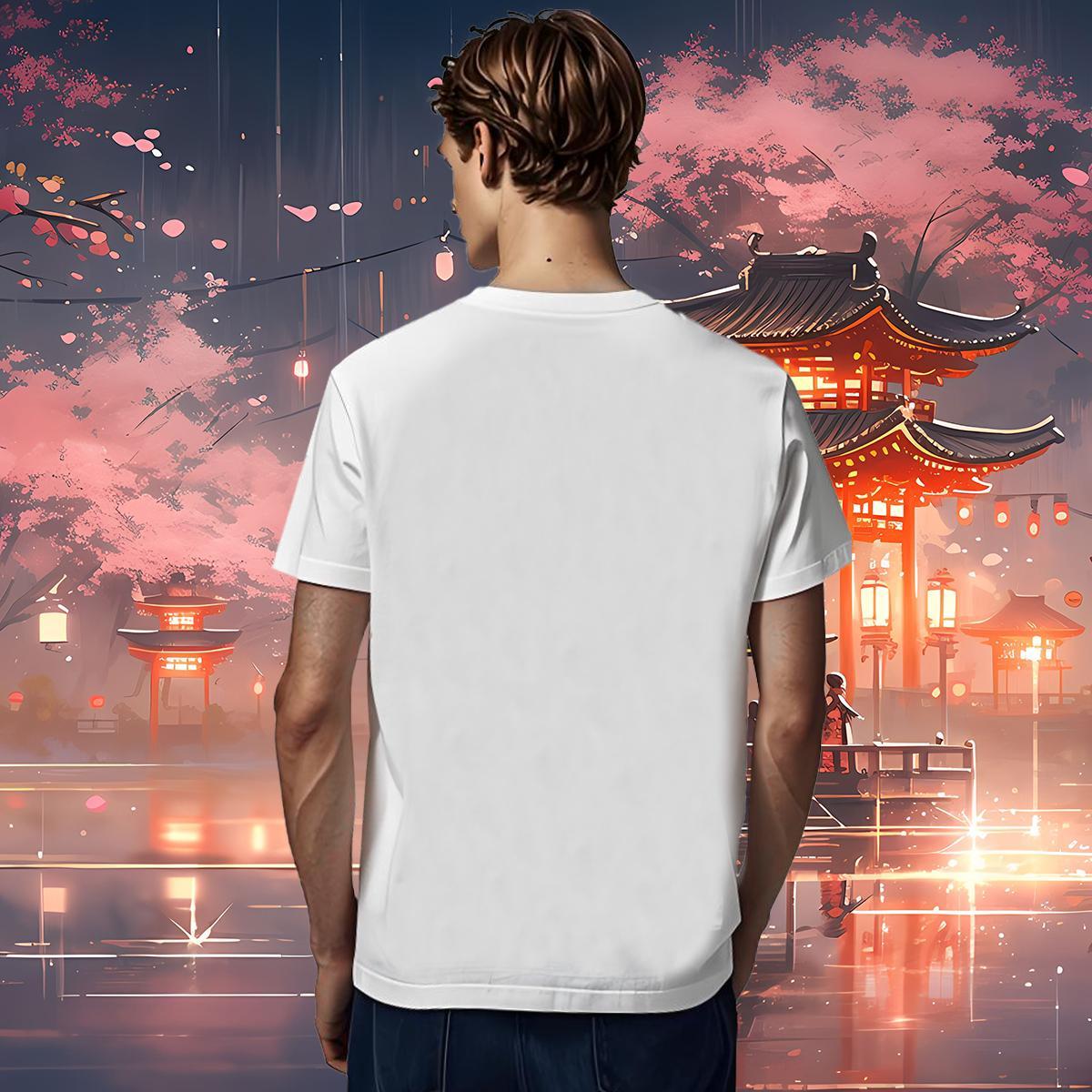 DIY Customized 230g Pure Cotton T-Shirts for Men dragon Beach Mens Tshirts Wear Crew Neck Brand Oversized 3XL 4XL
