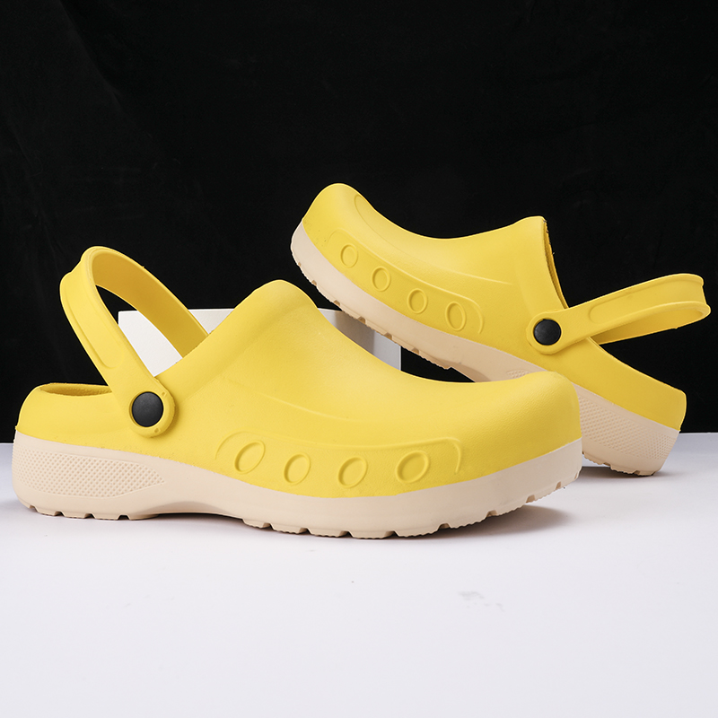 Men Chef Clogs Men Kitchen Shoes EVA Injection Shoes Anti-slip Outsole Comfortable Garden Clogs Waterproof Sandal Big Size 39-49