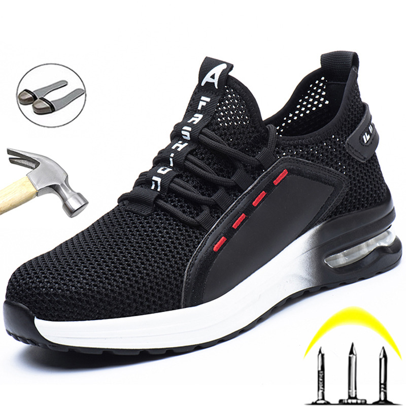 Breathable Safety Anti-smashing Steel Toe Cap Working Boots Construction Indestructible Work Sneakers Men Shoes dh1100368158