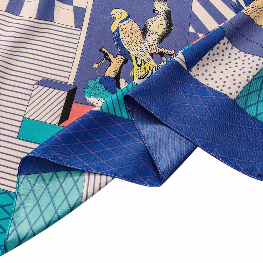 Oversized 100% Scarf Women Giant Square Shawls Bandana Silk Head Hair Neck Christmas Valentine's Day Gift Scarves for Ladies Grand Theatre Nouvea