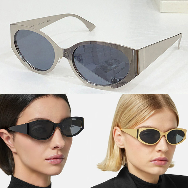 2024 Women Summer New Style LA MEDUSA OVAL SUNGLASSES 2263 LUNETTES DE SOLEIL OVALES LA MEDUSA Women Fashion Retro Metal Sunglasses