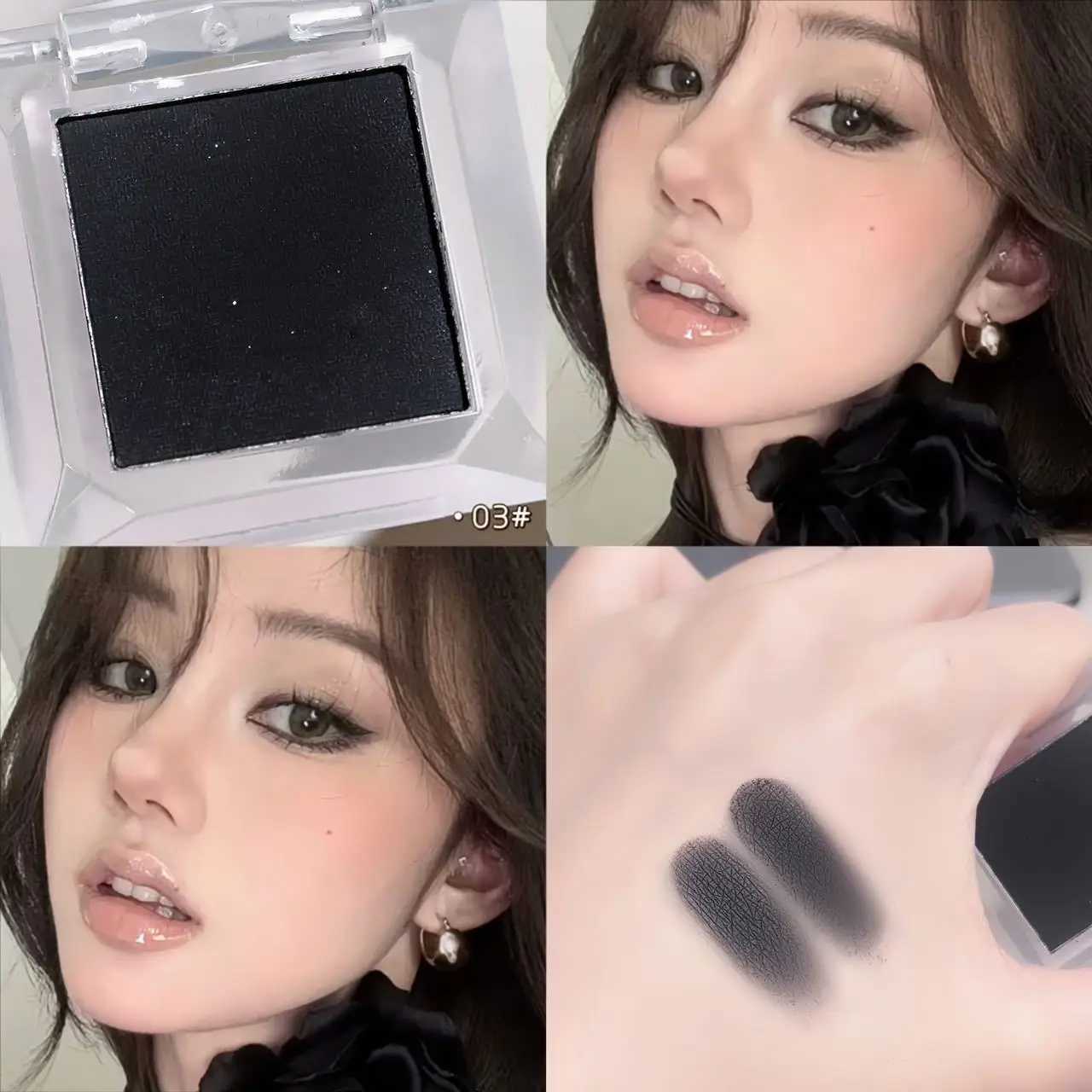 Monochrome Matte White Eyeshadow Makeup Waterproof Lasting Smoky Black Eye Makeup Natural Brighten Eyeshadow Highlighter PaletteXJ250520