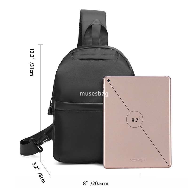 Men's crossbody bag Casual large capacity waterproof shoulder bag Student fashion trend chest bag men's bag