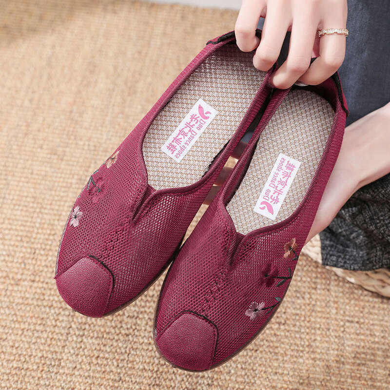 S Ladies Ddmysports Lazy Mesh Shoes Anti Slip Mom Soft Sole Comfortable And Durable Single Shoe Outdoor Shoes hoes lip oft ole ingle hoe hoes
