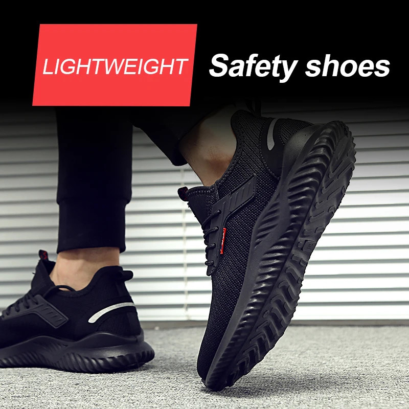 Sneakers Steel Toe Men Safety Puncture-Proof Work Shoes Boots Fashion Indestructible New Footwear Security 240722