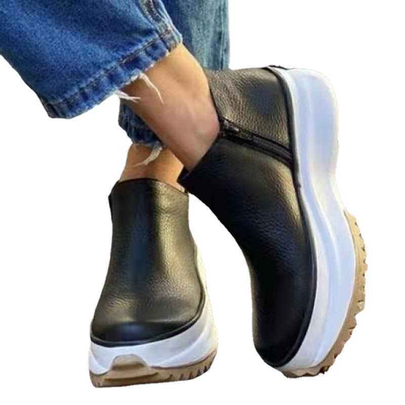 Ankel Boots for Women Platform Shoes Wedges Designer Brand Luxury Women Shoes 2021 Booties Woman Fall Shoes Zapatos De Mujer