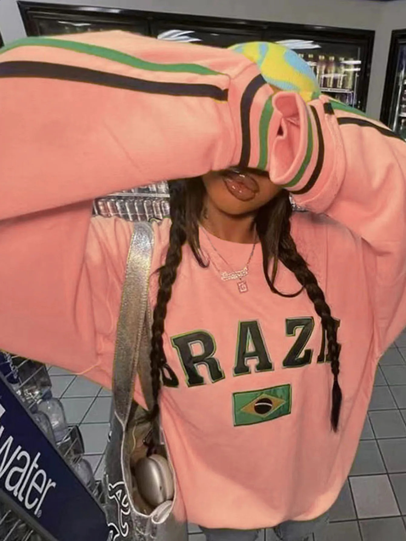Y2K Hoodies Women Harajuku Letter Print Loose Sweatshirt Hip Hop Punk Long Sleeve Pocket Men Tops Sweatpant Streetwear Clothing 240729