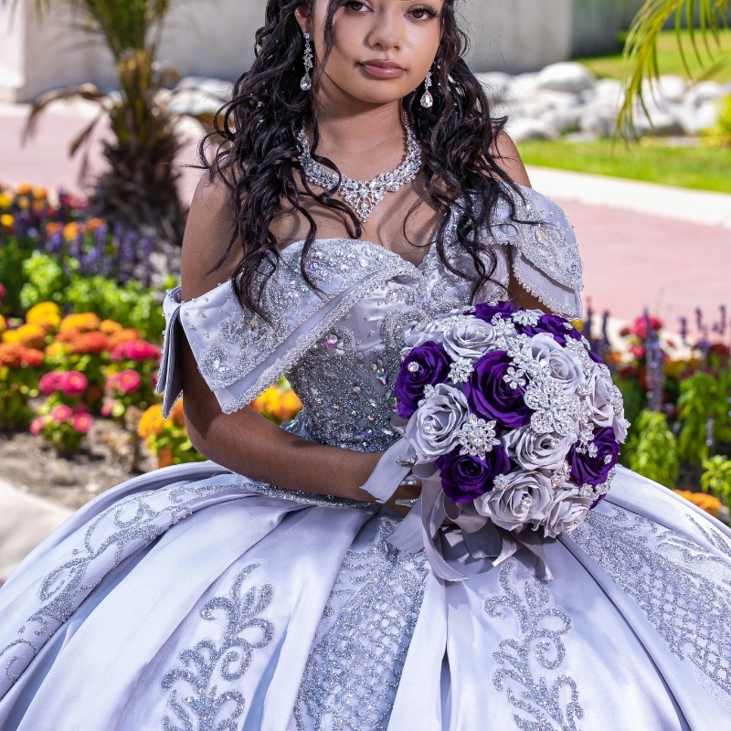 Mexico Siery Gown Quinceanera Dress For Girls Ball Appliques Lace Beaded Birthday Party Gowns Sweet 16 Vestidos De 15 Anos