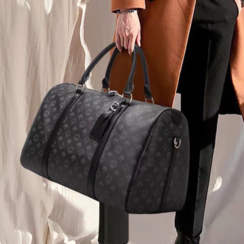 High quality Duffel bags men women hand luggage luxury designer travel bag pu leather handbags large cross body totes 55cm 061