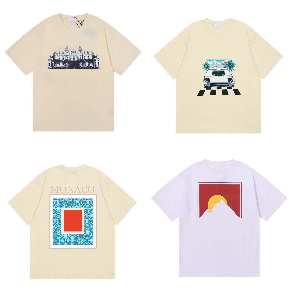 Men shirt designers t shirts white apricot off Loose Tees Tops funny Casual Shirt Luxurys Clothing beauty Streetwear Shorts Sleeve Polos Tshirts us size S-2XL