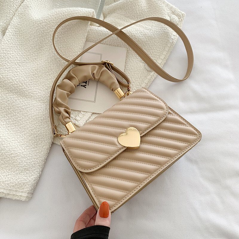 Fashion Women's Ladies Handbags Tote Girls Handbag Student Coin Bags Ruffled Metal Heart Trim H730#20 ddmy 8f53