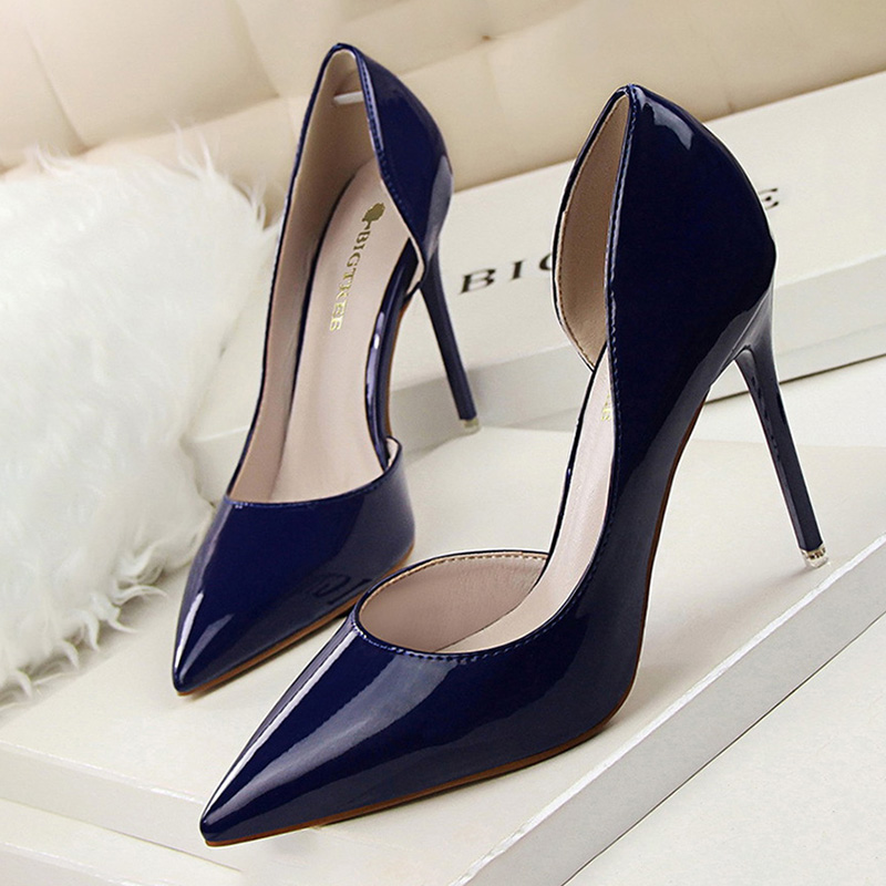 BIGTREE Shoes Patent Leather Heels 2024 Fashion Woman Pumps Stiletto Women Shoes Sexy Party Shoes Women High Heels 12 Colour
