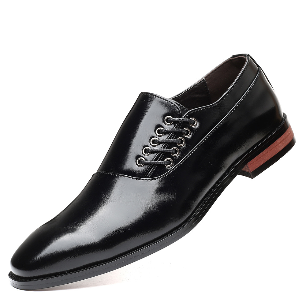 2025 new Retro Men's Casual Business Shoes Mens Lace-Up Leather Dress Office Flats Men Wedding Party Oxfords EUR Sizes 38-48 3b6b