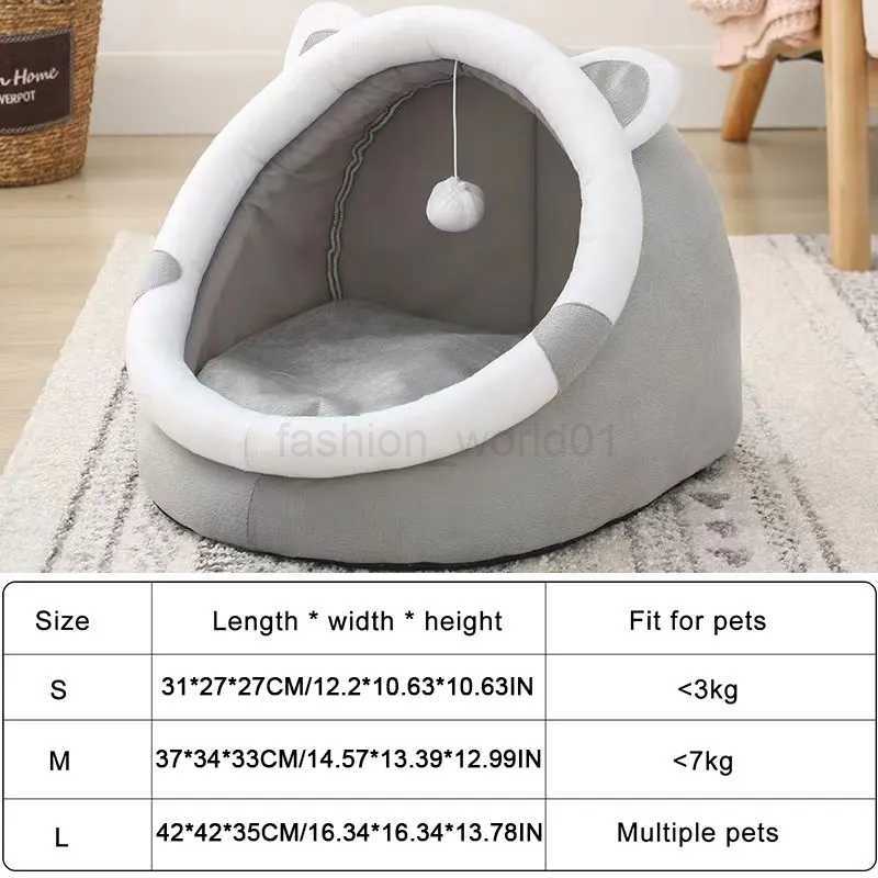 Cute cat bed suitable for indoor small and large cat and dog tents soft pet kitten houses comfortable puppy matsX240730