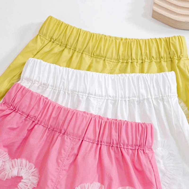 Kids Girls Shorts Summer New Baby Love Short Pant Trouser Childrens Girls Korean casual clothing 2-7 years W240813