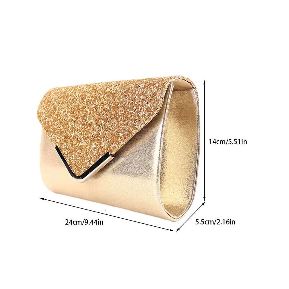 2025 NEW Shining Bag Purse for Women Wedding Party e Clutch Golden Bao Evening Dresses Bags Stylish Crossbody Elegant Wallets New zhanyishengli