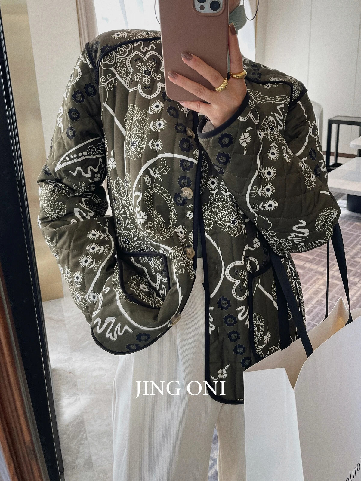Floral Padding Woman Clothing Fashion Korean Style Vintage Y2k Winter Jacket Parkas Coat Outerwear Short Lightweight 240729