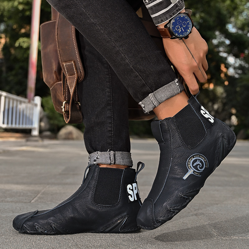 Warm Men Cotton Shoes Handmade Outdoor Sneakers Soft SoleComfortable Men's Ankle Male Casual Flat Short Boots 2023 c2ac 's