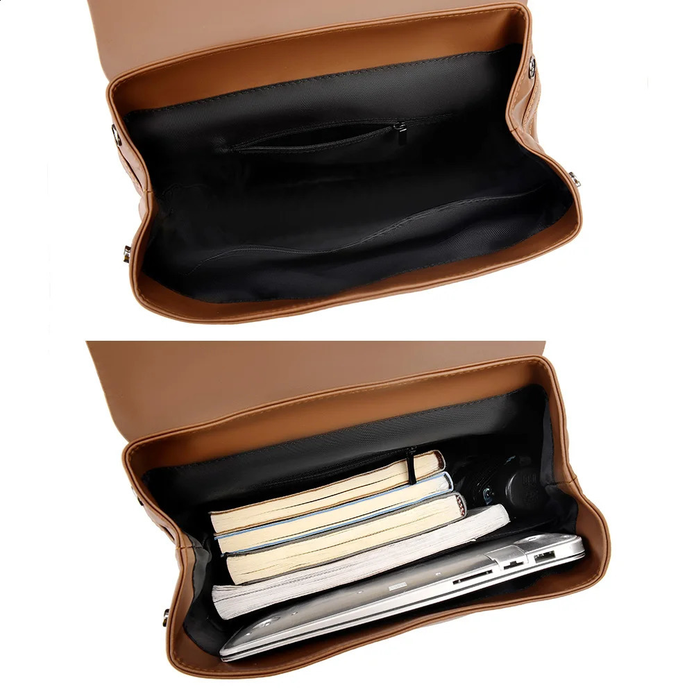 Men Backpack Rucksack Daypack Satchel Student Bag PU Leather Laptop Computer Travel Business Male School Book Bags Knapsack 240902