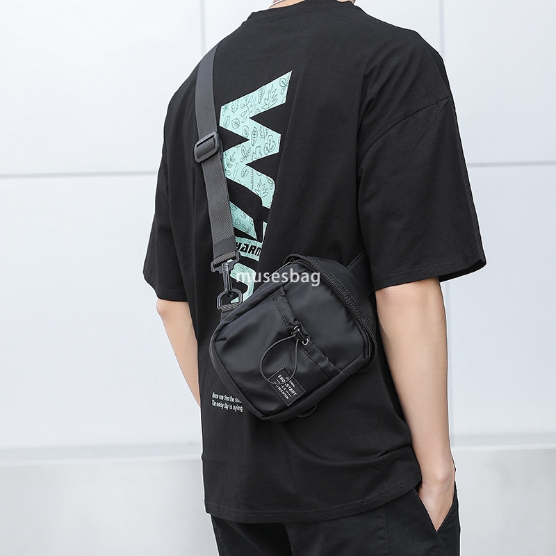 Mini waist pack male fashion brand single shoulder crossbody bag personality fashion trend ins chest bag mobile phone bag small lightweight waist pack