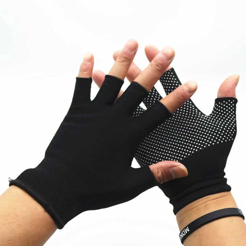1 pair of MTB bicycle gloves nylon bicycle gloves breathable and non slip outdoor gym fitness yoga exercise half finger glovesW241018