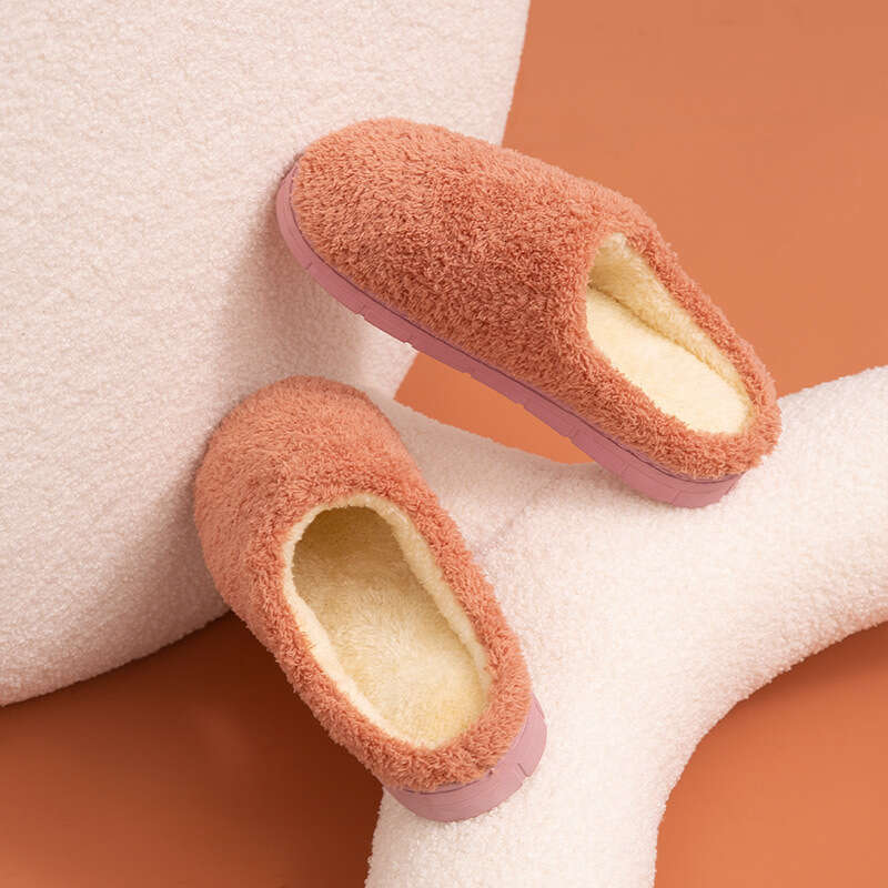 Plush Cotton Designer Sandals: Anti-Slip Furry Slippers for Women's Indoor Comfort a0ce