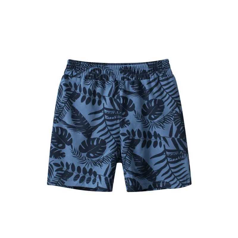 2024 Summer Boys Casual Beach Shorts Coconut Tree Dinosaur Shorts Childrens Striped Car Elastic Waist Childrens Shorts W240813