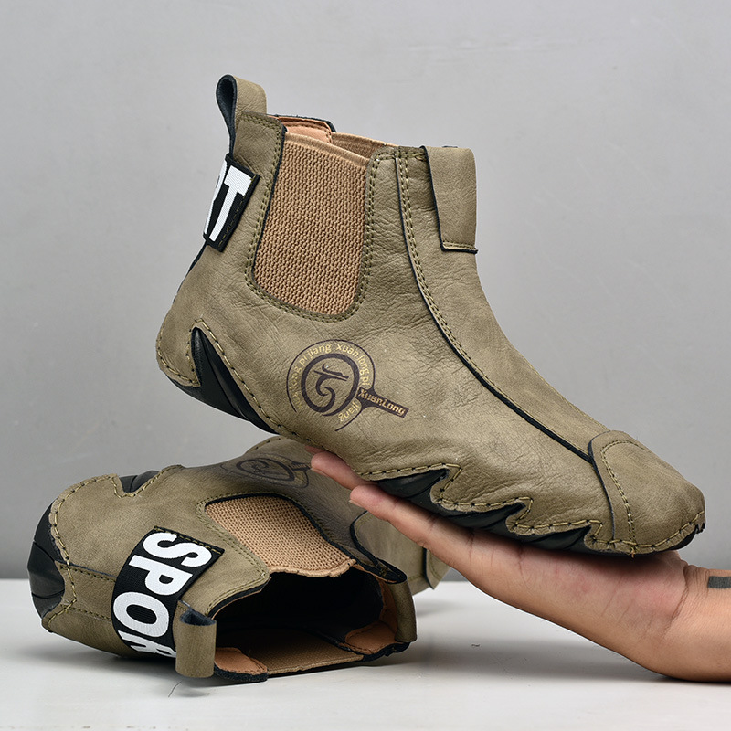 Warm Men Cotton Shoes Handmade Outdoor Sneakers Soft SoleComfortable Men's Ankle Male Casual Flat Short Boots 2023 c2ac 's