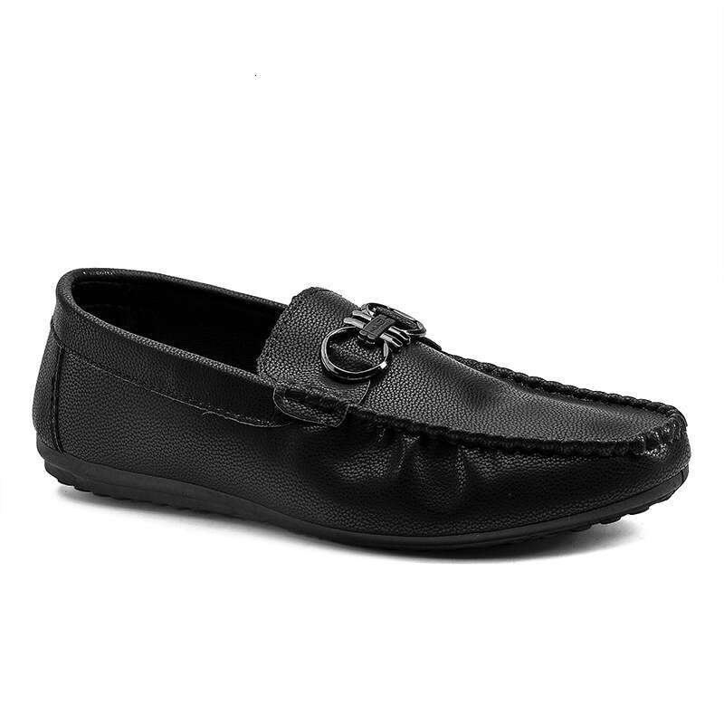2024s 2023 Autumn New Men's Bean Shoes Casual Single Shoes One Step Lazy Shoes Bean Shoes Men's Leather Shoes Foot Strength