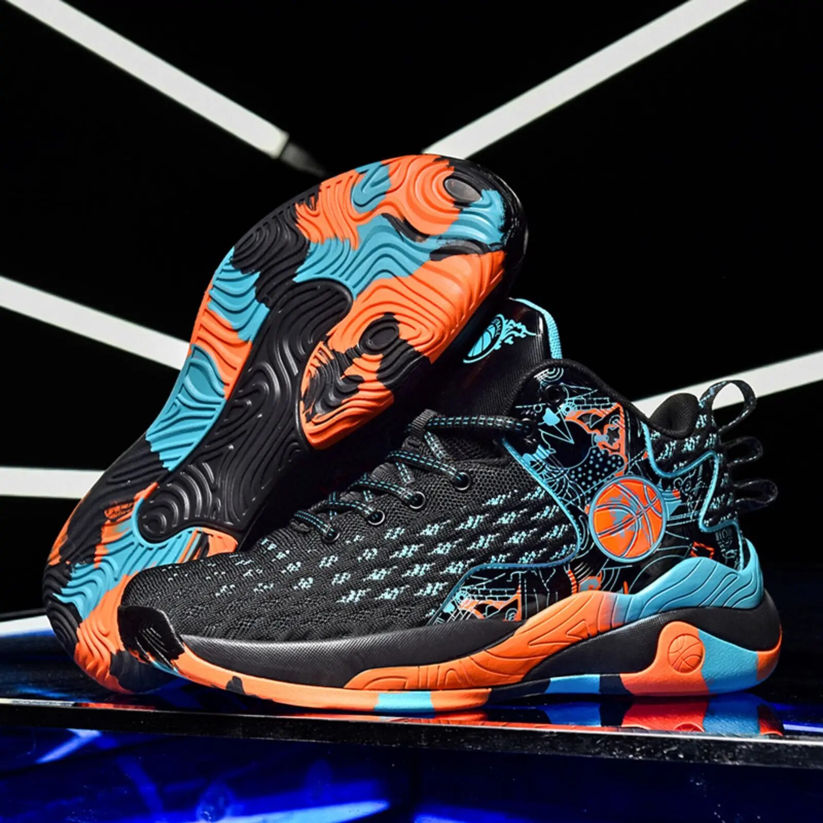 2024 New Basketball Shoes Casual Sports Shoes Student Running Shoes Fashion Sneakers Male Youth Training Shoes
