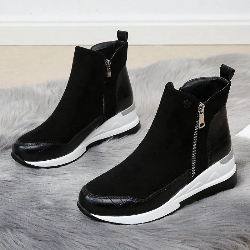 Fashion Winter Ladies Shoes New Arrival 2023 Warm Womens Platform Snow Ankle Boots Girls Wedge Heels for Women 89f3