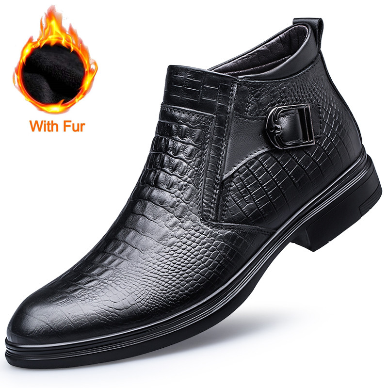 Genuine Leather Men Chelsea Boots Luxury Italian Casual Formal Shoes Business Men's Boots Brand Dress Ankle Boots for Men Shoes