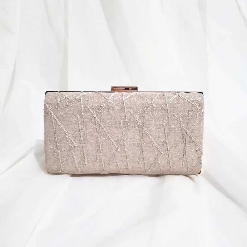 Party Glitter Chain Womens Evening Bag Metal Chain Clutch Purse Glitter Party Wedding HandbagXJ240730