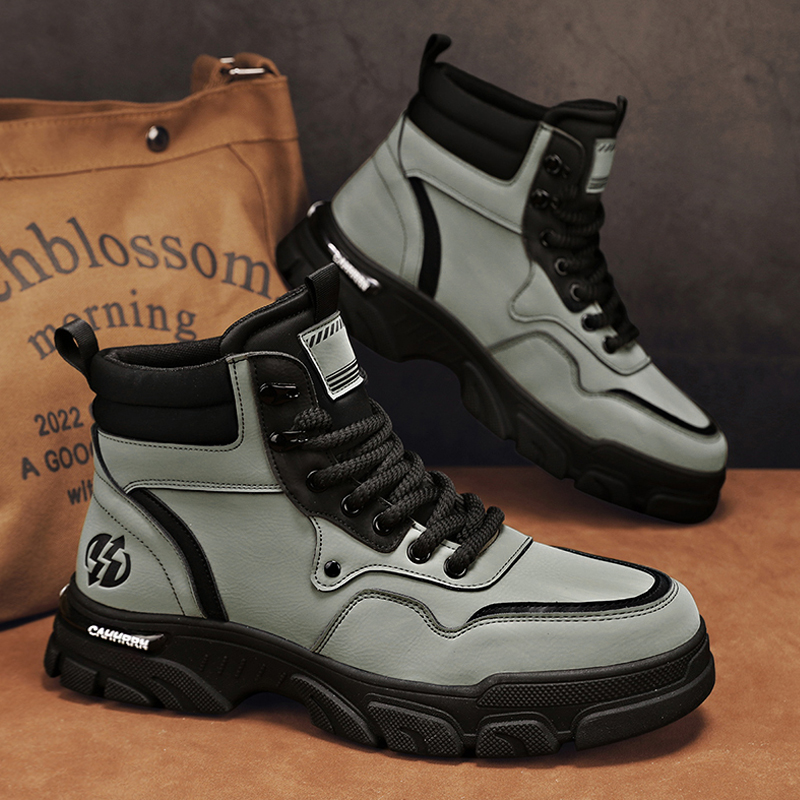 Men CYYTL Boots Leather Casual Shoes Outdoor Platform Walking Fashion Designer Ankle Work High Top Sneakers Cowboy Winter e55a