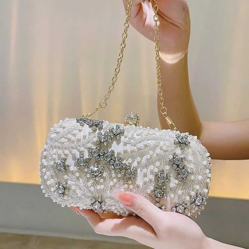 Women Clutch Bag High-class Ladies Coin Purse Niche Party Handbag Dinner Bags Dress Bridesmaid Bag Hand-beaded Pearl WalletXJ240730