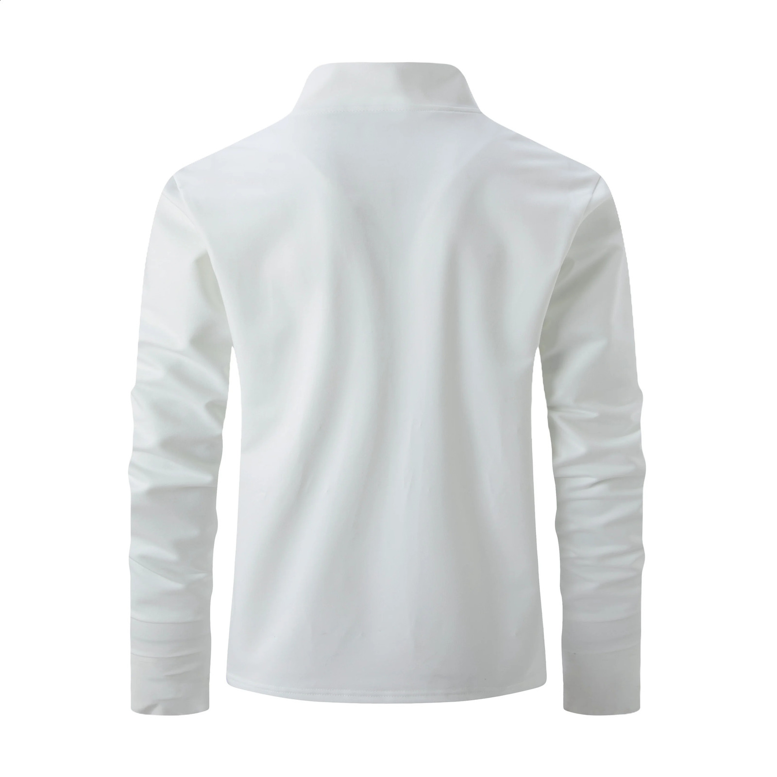 SpringFall POLO Shirt Arm Zipper Mens Sport Smooth Warm polo shirt 240807