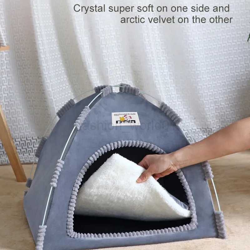 Pet tent bed cat house supplies product accessories warm mats furniture sofa basket bed winter clam shell cat tentX2407304