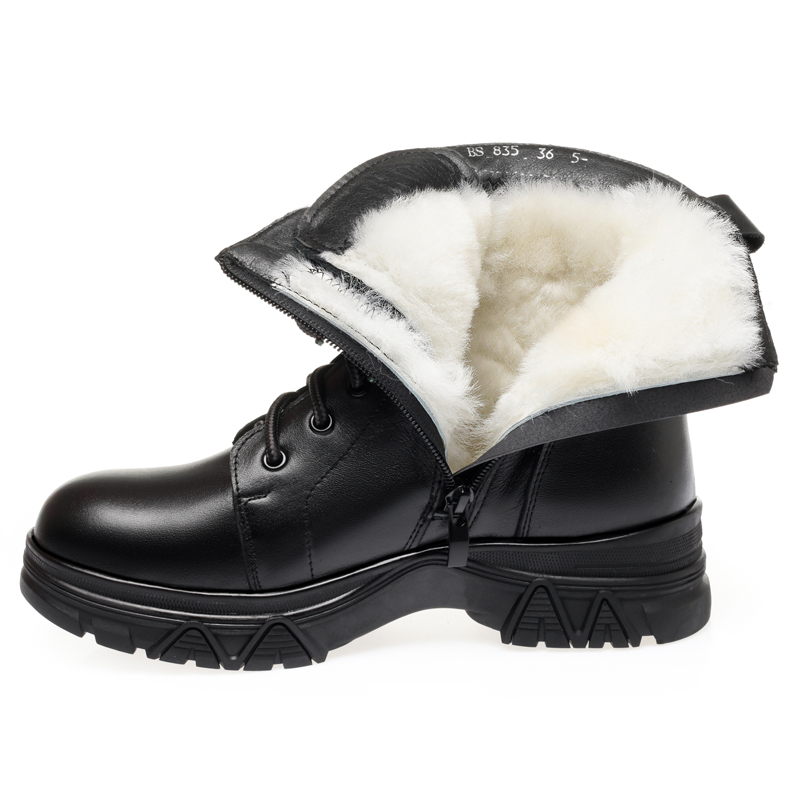 AIYUQI Women's Snow Boots Genuine Leather 2024 New Winter Warm Wool Women Large Size Boots Fashion Women's Shoes Boots