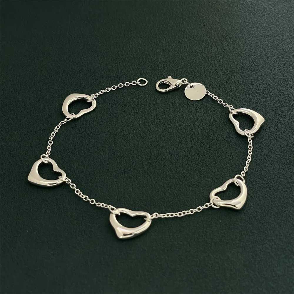 S925 sterling silver bracelet Exquisite five point star charm tassel womens fashion wedding party gifts jewelryW240730
