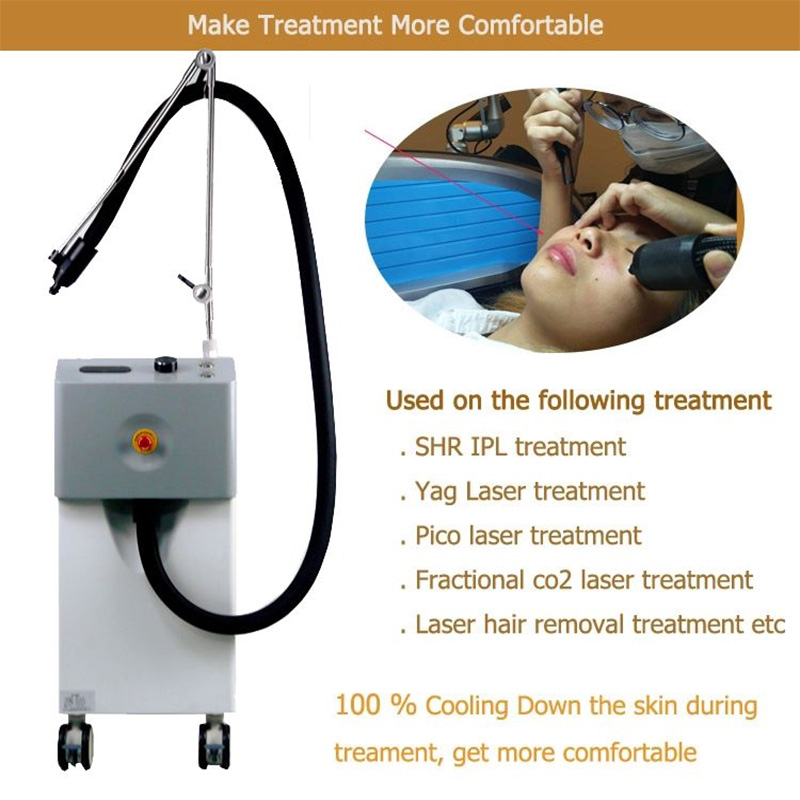 CE Reduce Laser Skin Pain Air Cooler Cryo Therapy Chiller Zimmer Clinic Use For Relieve Heat Injury Co2 Fractional Picolaser Tattoo Removal