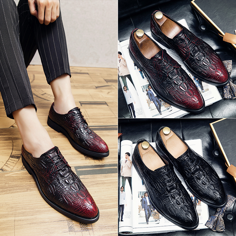 Hot Sale Men's Wedding Dress Oxford Leather Breathable Moccasins Platform Original Men Brogue Shoes 4