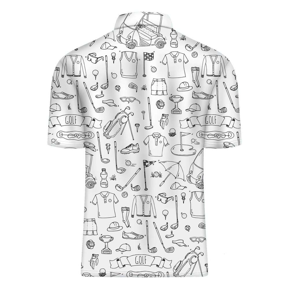 Fashion Golf Shirts for Men Funny Hawaiian Golf Polo Shirt Quick Dry Fit Polos Summer clothes Casual tops Free shipping