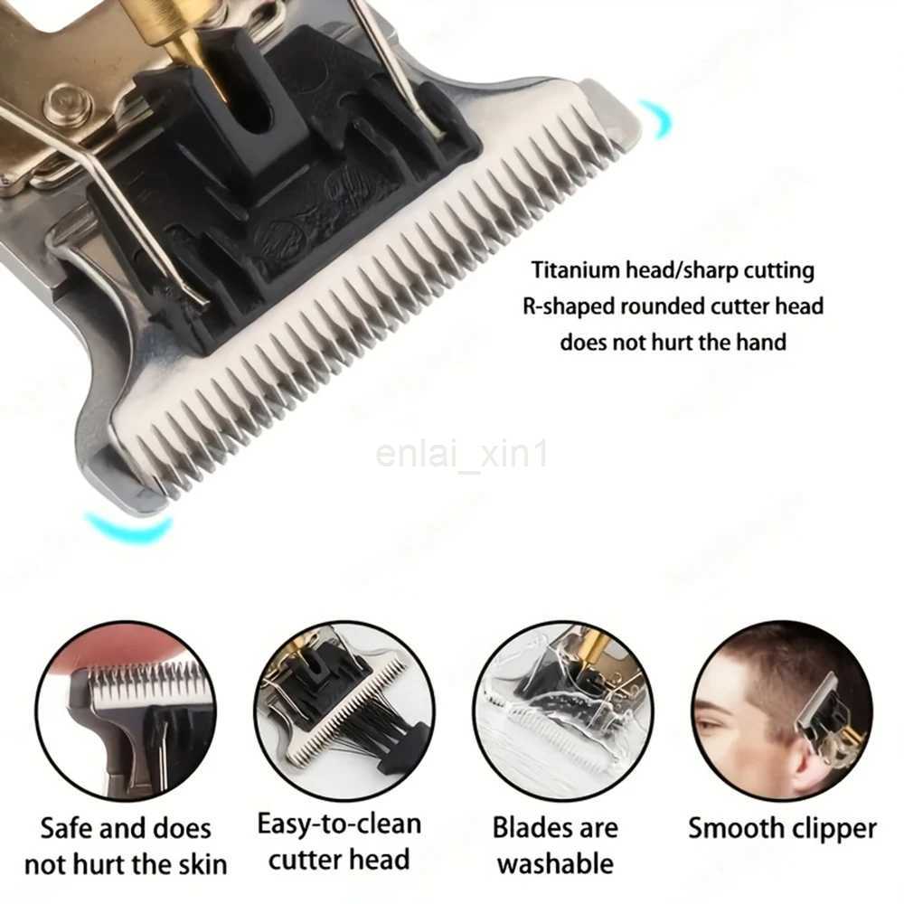 Professional Hair Clippers Barber Cordless Zero Gapped Hair Clippers Display Beard Trimmer T Liners Shavers Edgers ClipperY240730