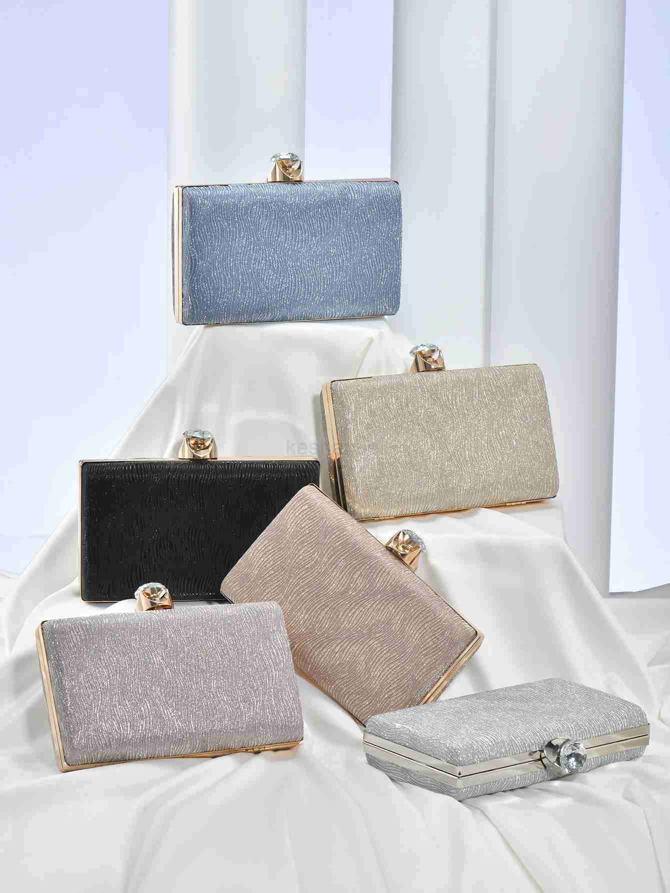 Luxury new shiny silky Womens Clutch bag High Fashion socialite Party Bag Evening gift bagXJ240730