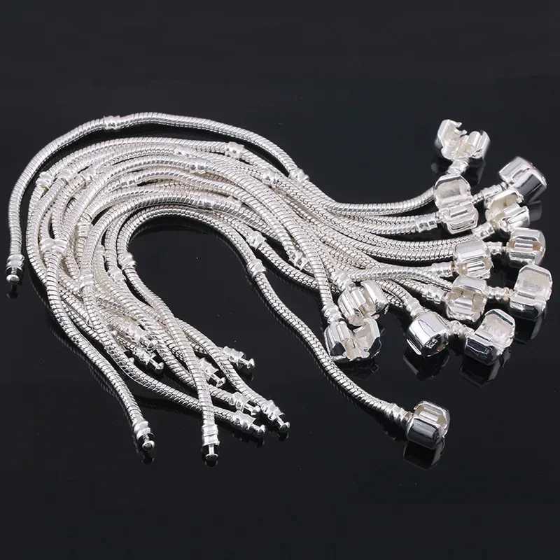 SAIYE 925 sterling silver snake chain DIY charm bracelet womens gift jewelry womens braceletW240730